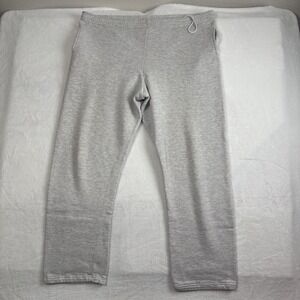 VTG 90's Russell Athletic Grey Fleece Sweatpants Adjustable Waist Men's XL Stain